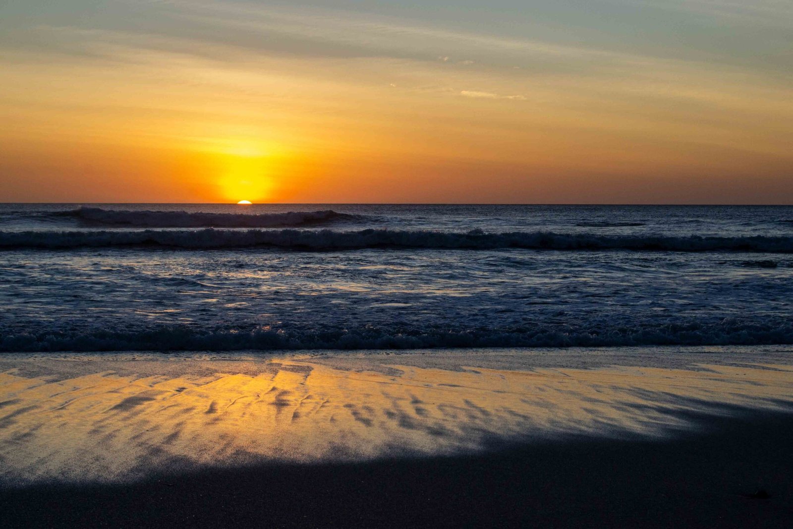 Costa Rica's dry season sunsets in January